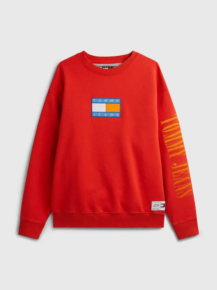 Tommy Hilfiger Exclusive Pop Drop Sweatshirt Wagon Red Mens Sweatshirts and Hoodies Gift for Friend Tommy Hilfiger Exclusive Pop Drop Sweatshirt Wagon Red Mens Sweatshirts and Hoodies Gift for Friend