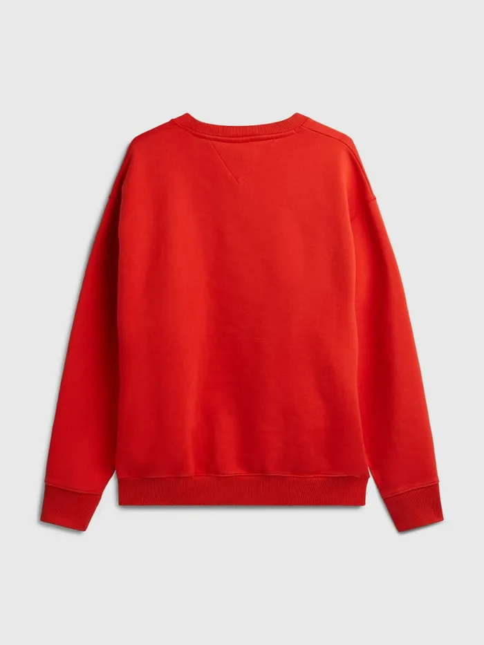 Tommy Hilfiger Exclusive Pop Drop Sweatshirt Wagon Red Mens Sweatshirts and Hoodies Gift for Friend