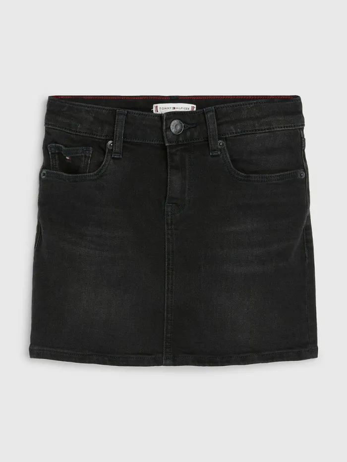 Tommy Hilfiger Faded Black Denim Mini Skirt Blackused Girls Trousers Shorts and Skirts Popular Tommy Hilfiger Faded Black Denim Mini Skirt Blackused Girls Trousers Shorts and Skirts Popular