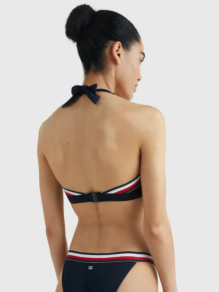 Tommy Hilfiger Fixed Triangle Bikini Top Desert Sky Womens Swimwear Sale