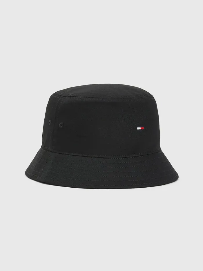 Tommy Hilfiger Flag Embroidery Bucket Hat Black Mens Hats and Scarves On Sale Tommy Hilfiger Flag Embroidery Bucket Hat Black Mens Hats and Scarves On Sale