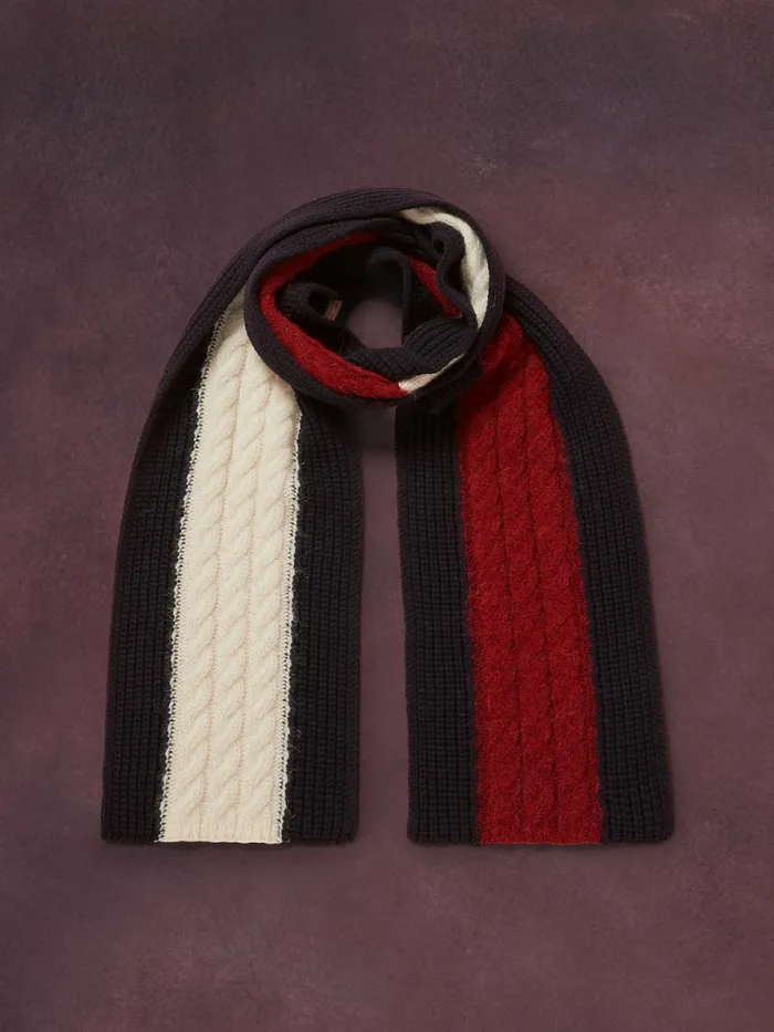 Tommy Hilfiger Flag Icon ColourBlocked Scarf Desert Sky Womens Hats and Scarves Online