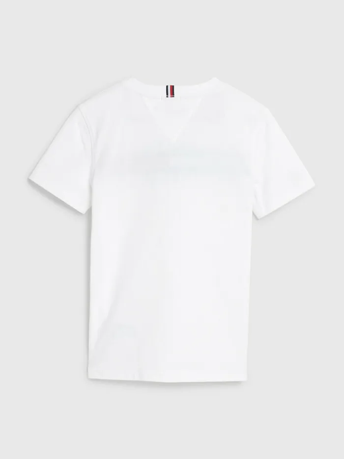 Tommy Hilfiger Flag Rib Insert TShirt White Boys TShirts and Polos Gift Ideas