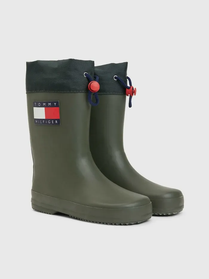 Tommy Hilfiger Flag Toggle Rain Boots Military Green Boys Shoes and Accessories Cheap On Sale Tommy Hilfiger Flag Toggle Rain Boots Military Green Boys Shoes and Accessories Cheap On Sale