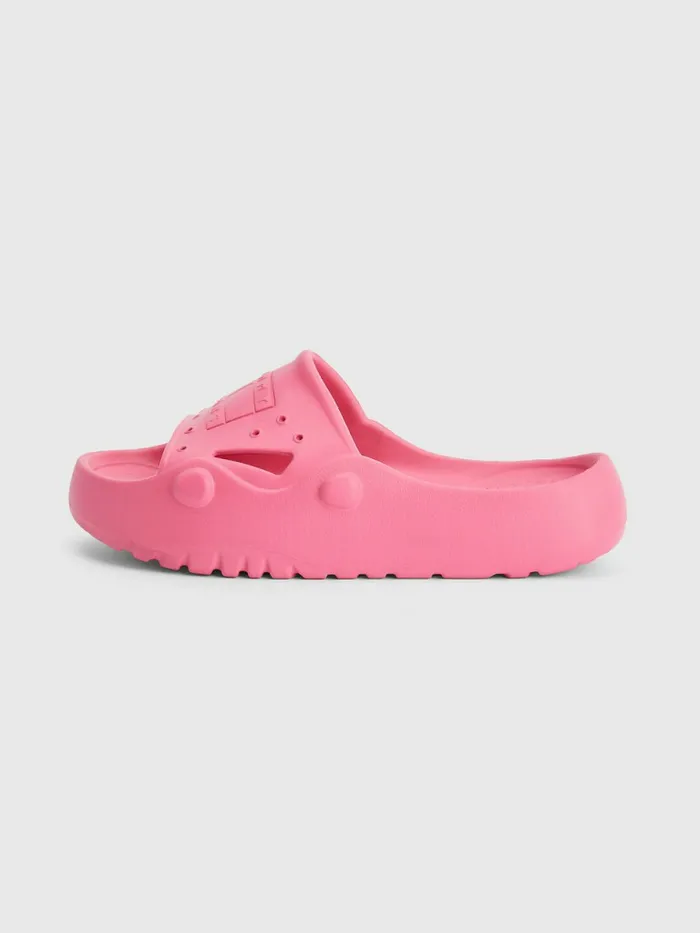 Tommy Hilfiger Flatform Cleat Pool Slides Pink Alert Womens Sandals Near Me