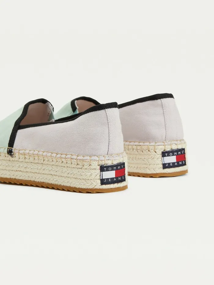Tommy Hilfiger Flatform Espadrilles Frosty Lilac Womens Flat Shoes Fashion