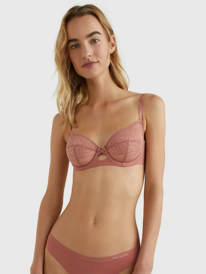 Tommy Hilfiger Floral Lace Unlined Bra Mineralize Womens Lingerie