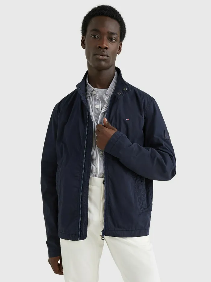 Tommy Hilfiger GarmentDyed Harrington Jacket Desert Sky Mens Coats and Jackets Gift for Friend Tommy Hilfiger GarmentDyed Harrington Jacket Desert Sky Mens Coats and Jackets Gift for Friend