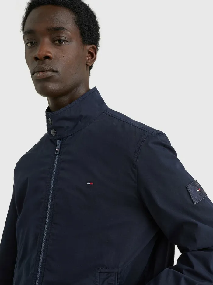 Tommy Hilfiger GarmentDyed Harrington Jacket Desert Sky Mens Coats and Jackets Gift for Friend