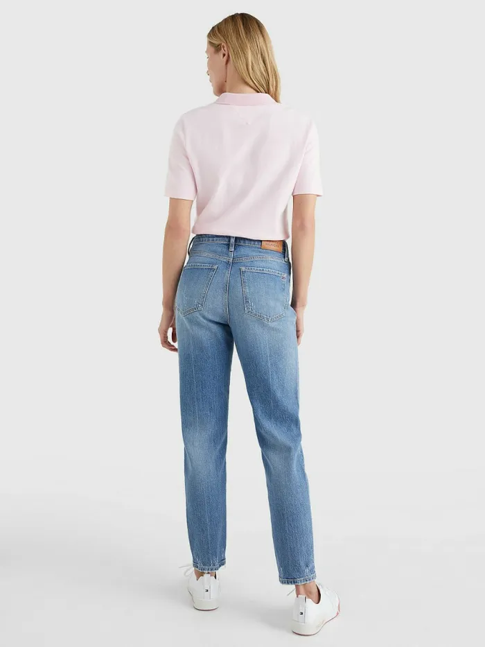 Tommy Hilfiger Gramercy Mom High Rise Tapered Distressed Jeans Feli Womens Jeans Cheap On Sale