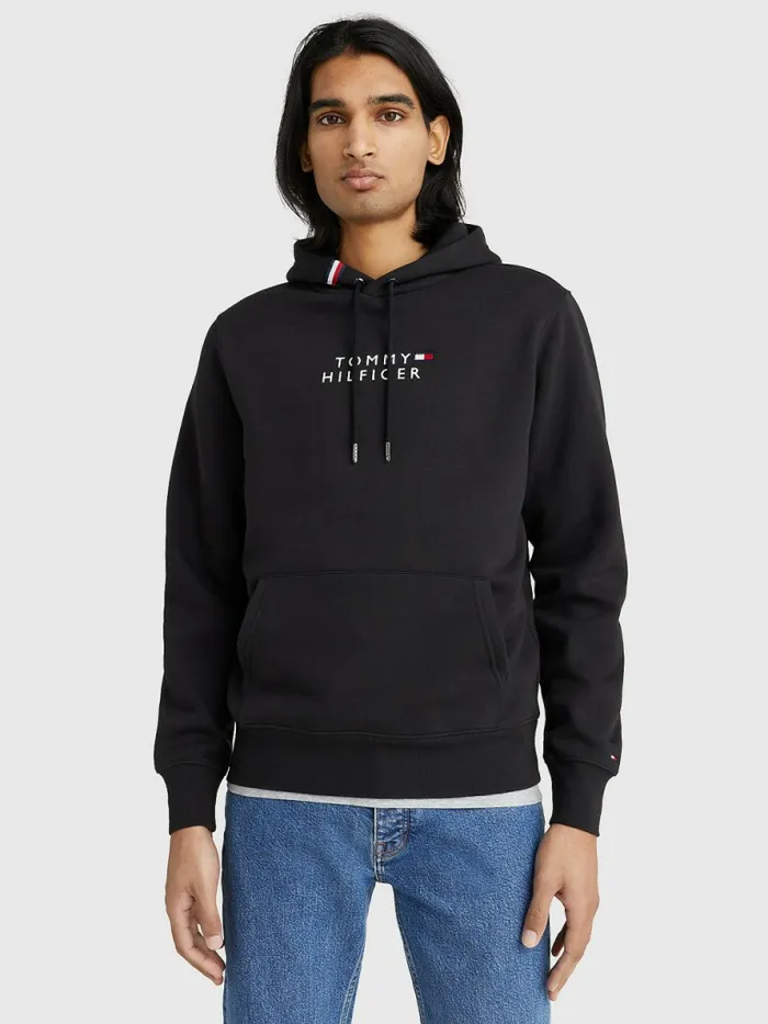 Tommy Hilfiger Graphic Logo Hoody Black Mens Sweatshirts and Hoodies Cheap On Sale Tommy Hilfiger Graphic Logo Hoody Black Mens Sweatshirts and Hoodies Cheap On Sale