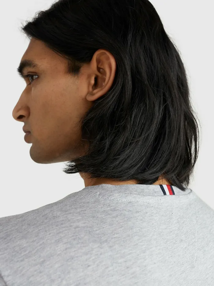 Tommy Hilfiger Graphic Logo TShirt Light Grey Heather Mens TShirts Gift 4 You