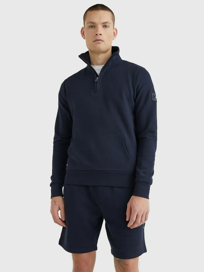 Tommy Hilfiger HalfZip Sweatshirt Desert Sky Mens Sweatshirts and Hoodies Cheap On Sale Tommy Hilfiger HalfZip Sweatshirt Desert Sky Mens Sweatshirts and Hoodies Cheap On Sale