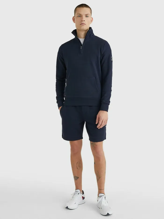 Tommy Hilfiger HalfZip Sweatshirt Desert Sky Mens Sweatshirts and Hoodies Cheap On Sale