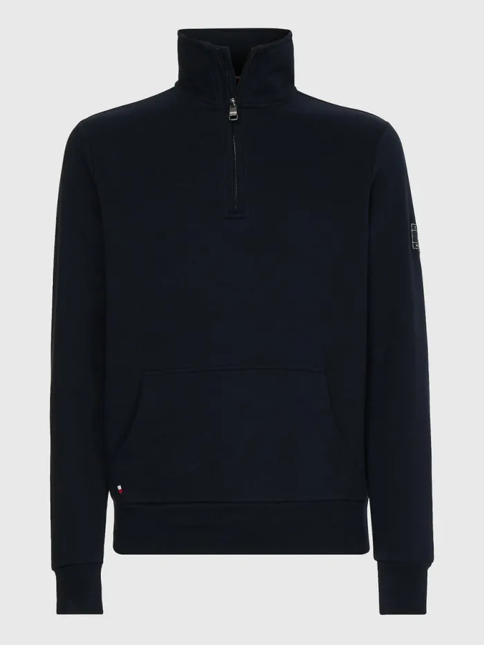 Tommy Hilfiger HalfZip Sweatshirt Desert Sky Mens Sweatshirts and Hoodies Cheap On Sale