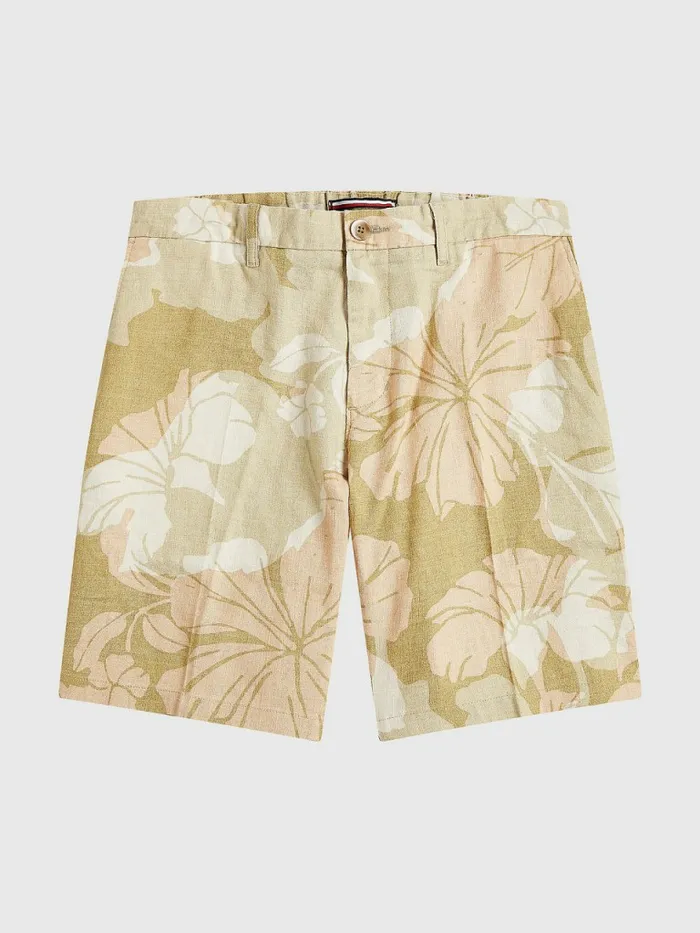 Tommy Hilfiger Harlem Modern Floral Relaxed Chino Shorts Clayed Pebble Mens Shorts Casaul