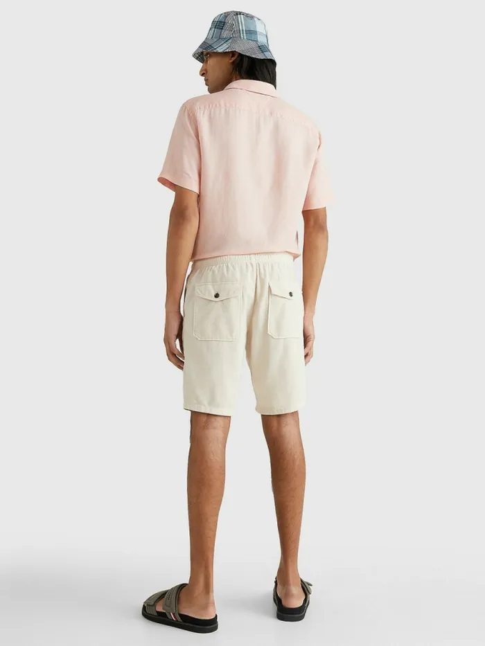 Tommy Hilfiger Harlem Relaxed Corduroy Shorts Feather White Mens Shorts Cheap On Sale