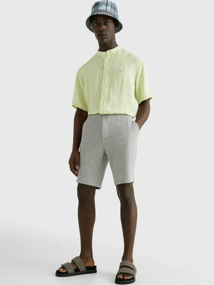 Tommy Hilfiger Harlem Relaxed Waffle Jersey Shorts Medium Grey Heather Mens Shorts On Sale