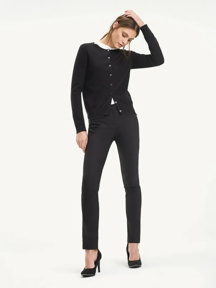 Tommy Hilfiger Heritage ButtonUp Cardigan Masters Black Womens Knitwear On Sale Tommy Hilfiger Heritage ButtonUp Cardigan Masters Black Womens Knitwear On Sale