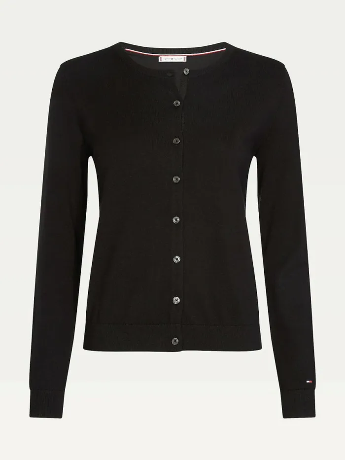 Tommy Hilfiger Heritage ButtonUp Cardigan Masters Black Womens Knitwear On Sale