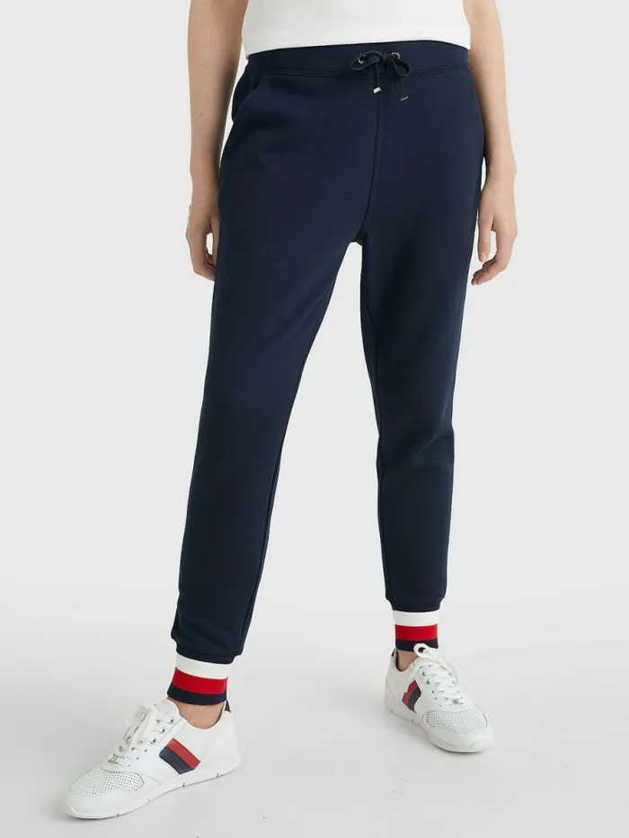 Tommy Hilfiger Heritage Contrast Stripe Joggers Midnight Womens Trousers