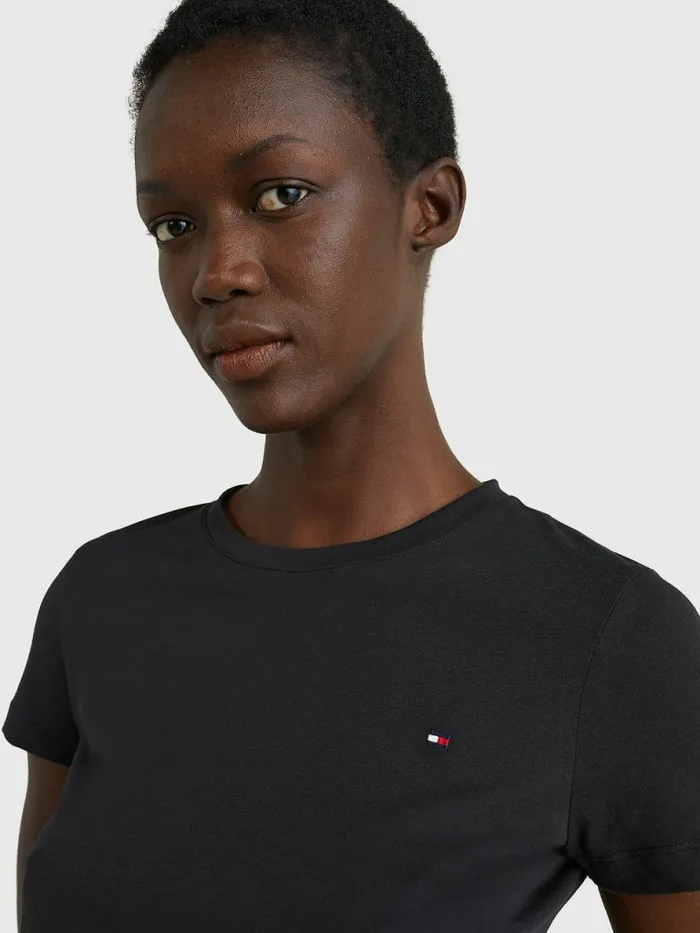 Tommy Hilfiger Heritage Crew Neck TShirt Masters Black Womens Essentials