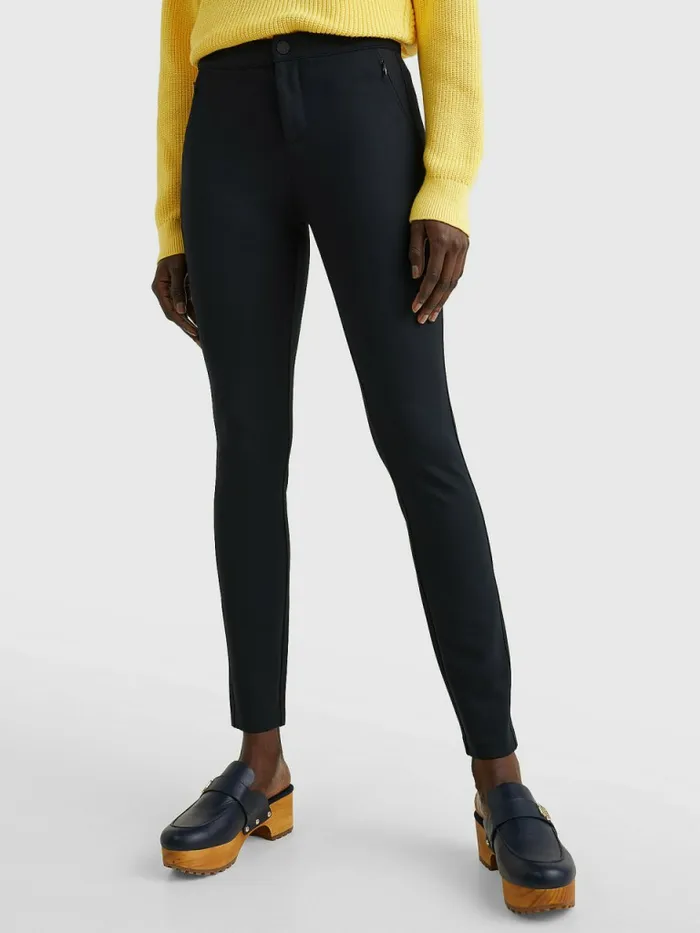 Tommy Hilfiger Heritage Skinny Fit Trousers Masters Black Womens Essentials