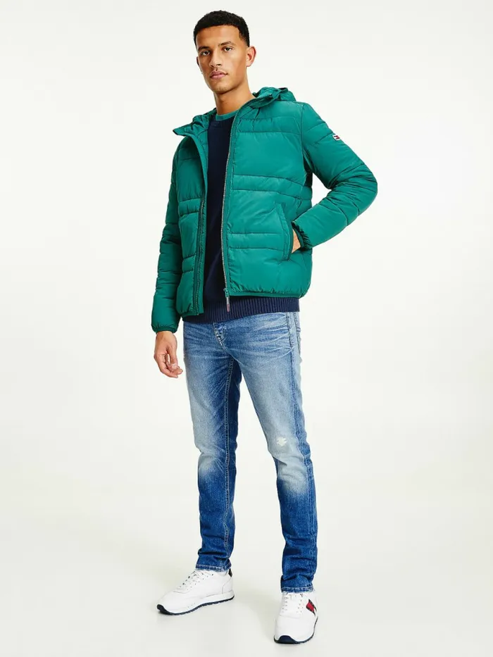 Tommy Hilfiger Hooded Quilted Puffer Jacket Rural Green Mens Coats and Jackets Fashion Tommy Hilfiger Hooded Quilted Puffer Jacket Rural Green Mens Coats and Jackets Fashion