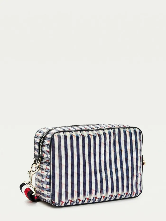 Tommy Hilfiger Iconic Holographic Monogram Camera Bag Lenticular Monogram Womens Bags Casaul