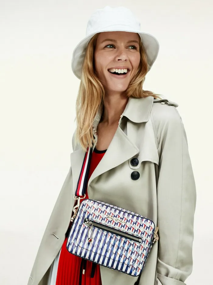 Tommy Hilfiger Iconic Holographic Monogram Camera Bag Lenticular Monogram Womens Bags Casaul