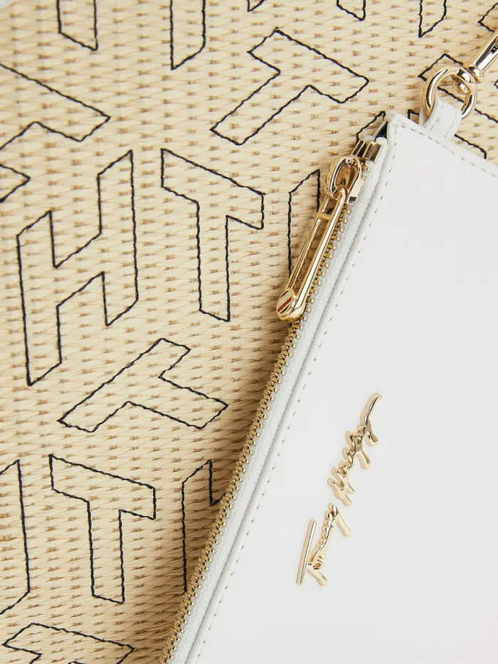 Tommy Hilfiger Iconic Monogram Straw Beach Tote Beach Monogram Womens Bags Gift 4 You