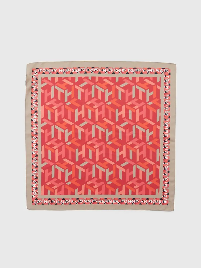 Tommy Hilfiger Iconic Silk Bandana Red Mix Womens Hats and Scarves For Sale