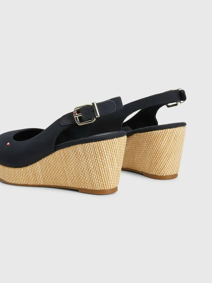 Tommy Hilfiger Iconic Slingback Espadrille Wedges Desert Sky Womens Sandals For Sale