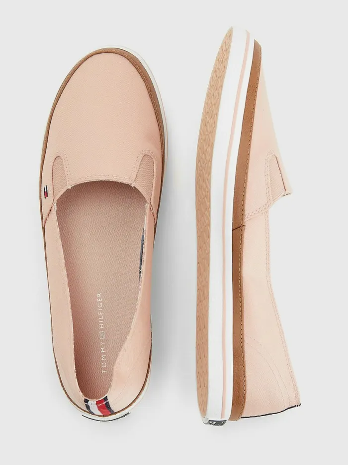 Tommy Hilfiger Iconic SlipOn Trainers Dusty Rose Womens Trainers Popular