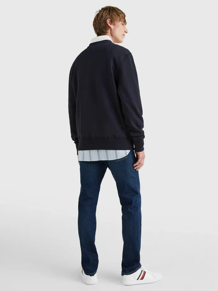 Tommy Hilfiger Icons Logo Crew Neck Sweatshirt Desert Sky Mens Sweatshirts and Hoodies Sale