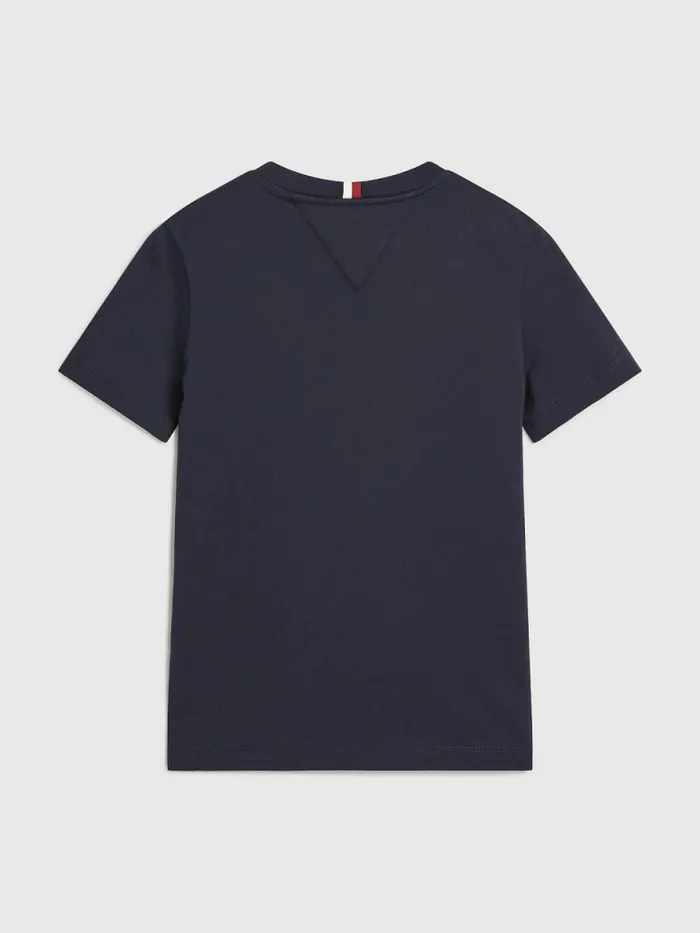 Tommy Hilfiger Icons Organic Cotton Logo TShirt Desert Sky Boys TShirts and Polos Fashion