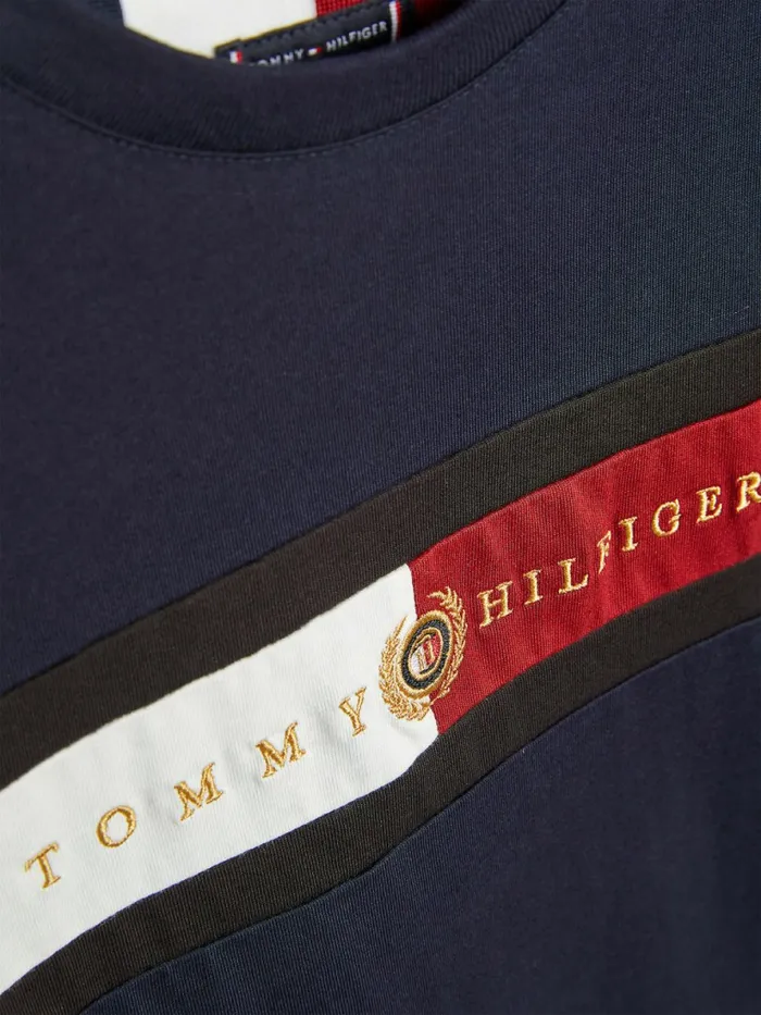 Tommy Hilfiger Icons Organic Cotton Logo TShirt Desert Sky Boys TShirts and Polos Fashion