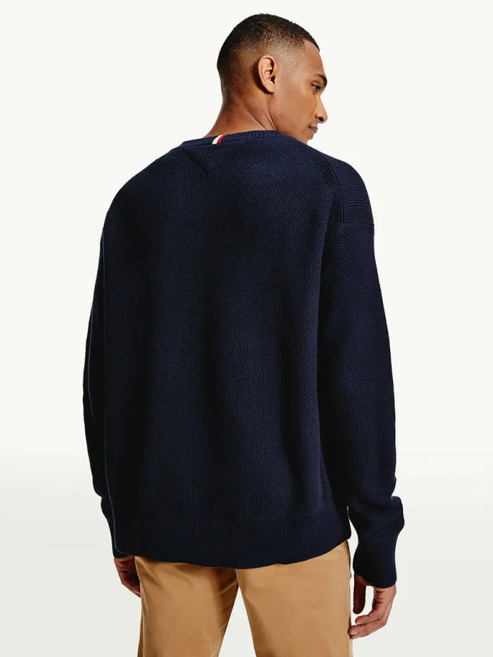 Tommy Hilfiger Icons Oversized Structured Jumper Desert Sky Mens Knitwear Online