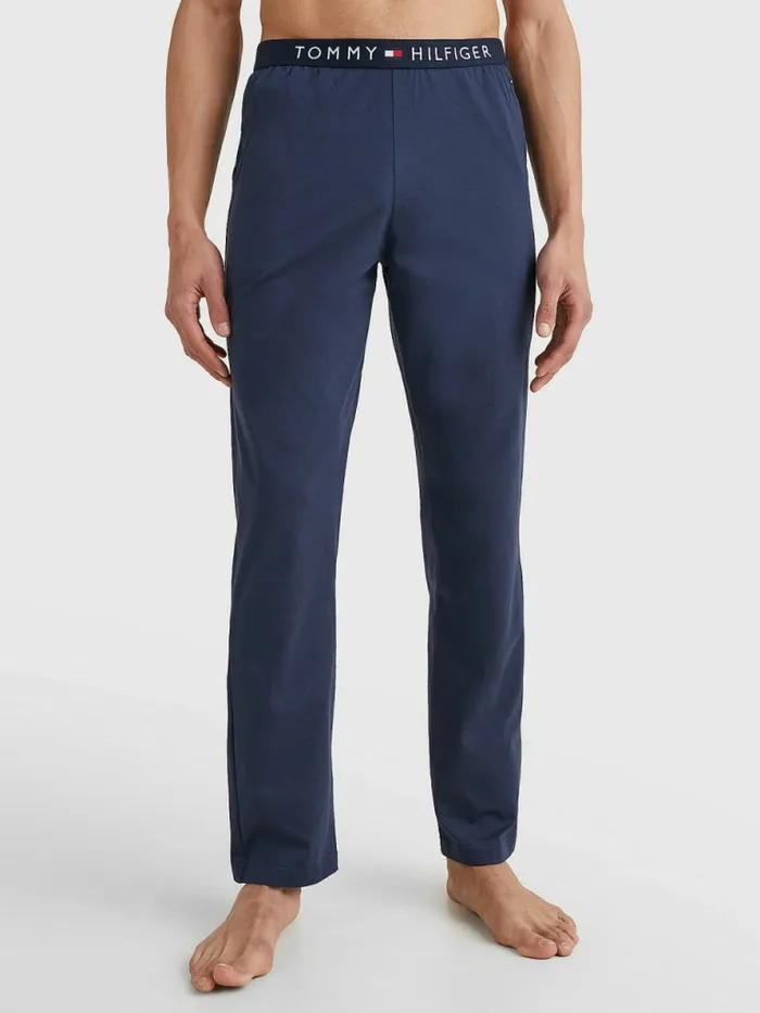 Tommy Hilfiger Jersey Loungewear Pants Navy Blazer Mens Trousers On Sale