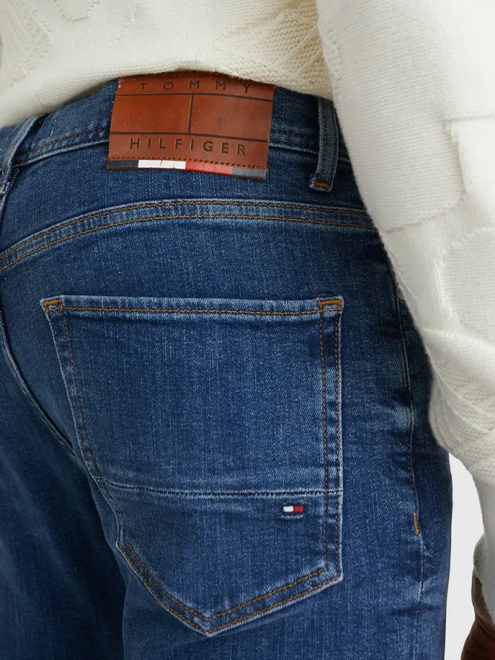 Tommy Hilfiger Layton Extra Slim Faded Jeans Oregon Indigo Mens Jeans Gift for Friend