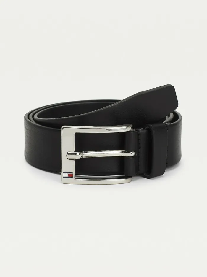 Tommy Hilfiger Leather Belt Black Mens Belts For Sale