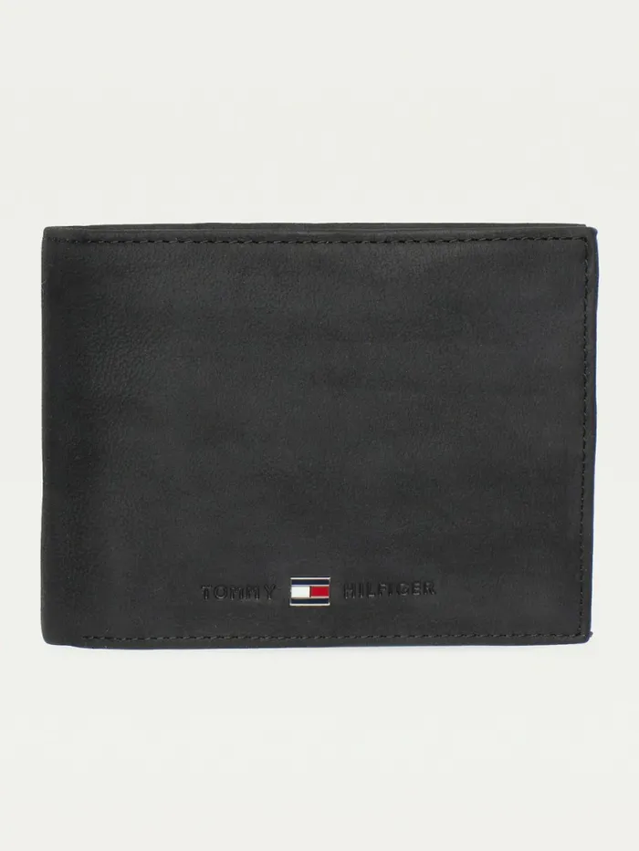Tommy Hilfiger Leather Flap Wallet Black Mens Wallets and Card Holders On Sale Tommy Hilfiger Leather Flap Wallet Black Mens Wallets and Card Holders On Sale