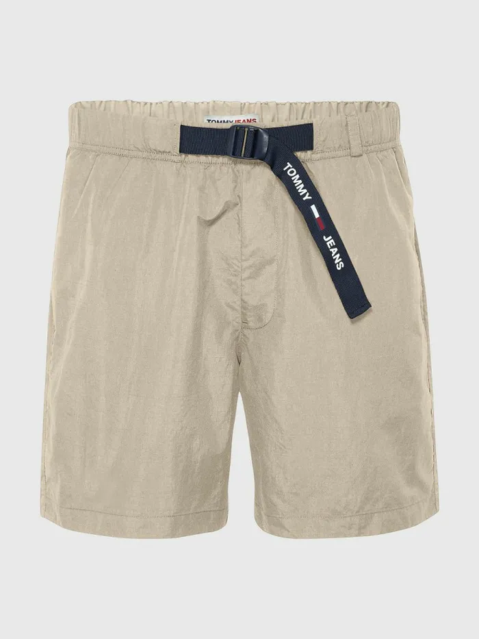Tommy Hilfiger Logo Belted Beach Shorts Savannah Sand Mens Shorts On Sale