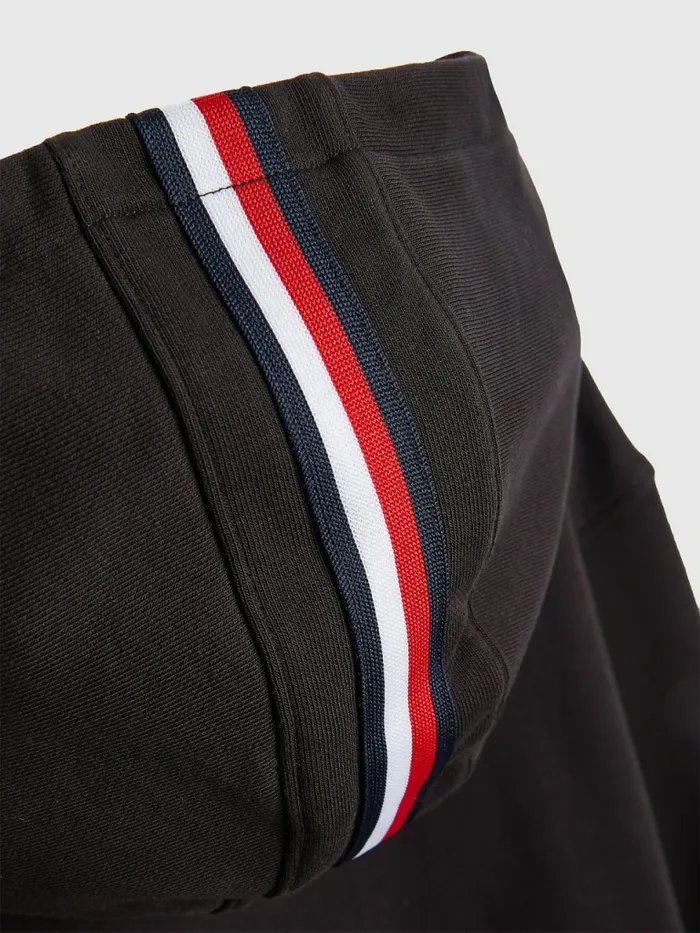 Tommy Hilfiger Logo Embroidery Hoody Black Boys Sweatshirts and Hoodies Popular