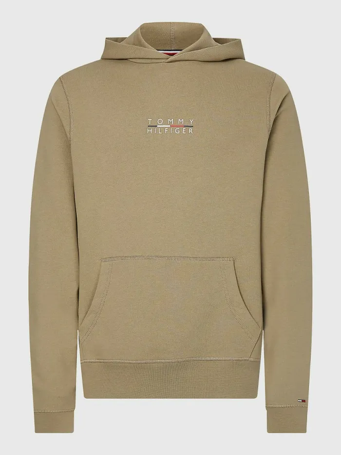 Tommy Hilfiger Logo Embroidery Hoody Woodridge Mens Sweatshirts and Hoodies Fashion