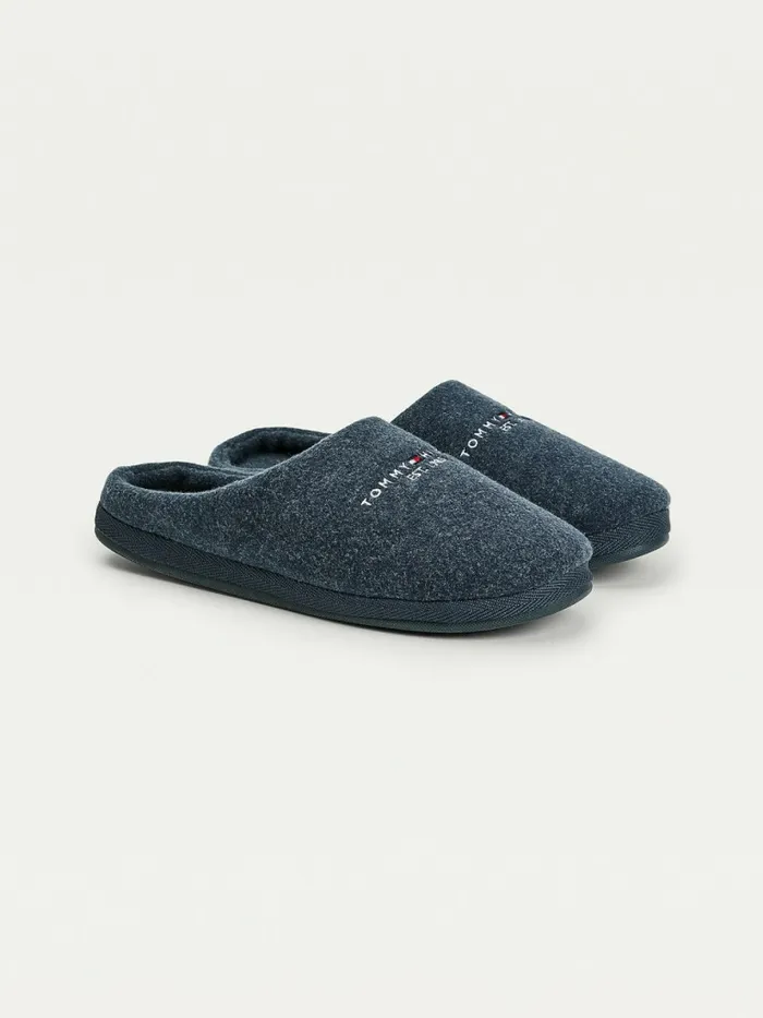Tommy Hilfiger Logo Felt Home Slippers Desert Sky Mens Casual Shoes Gift Ideas Tommy Hilfiger Logo Felt Home Slippers Desert Sky Mens Casual Shoes Gift Ideas