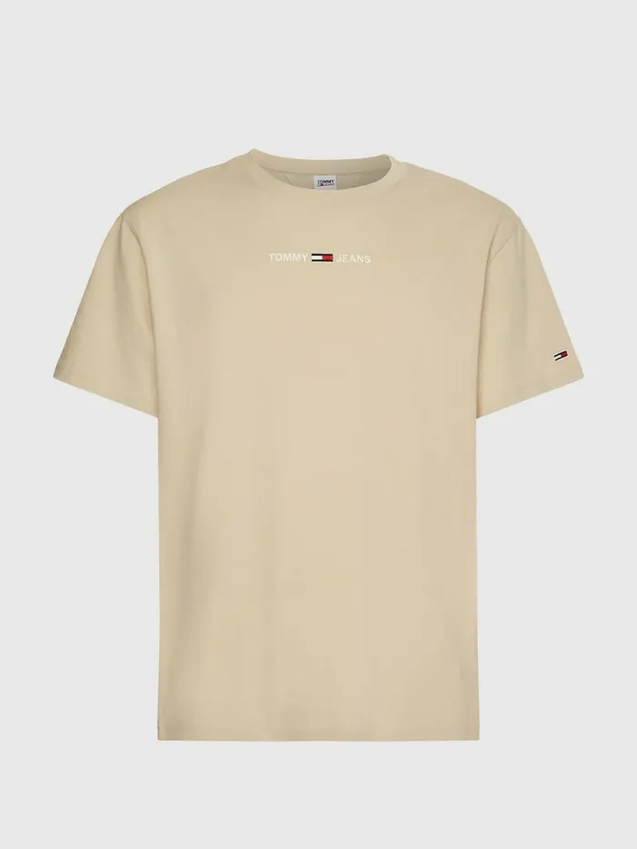 Tommy Hilfiger Logo Flag Patch TShirt Savannah Sand Mens TShirts Near Me
