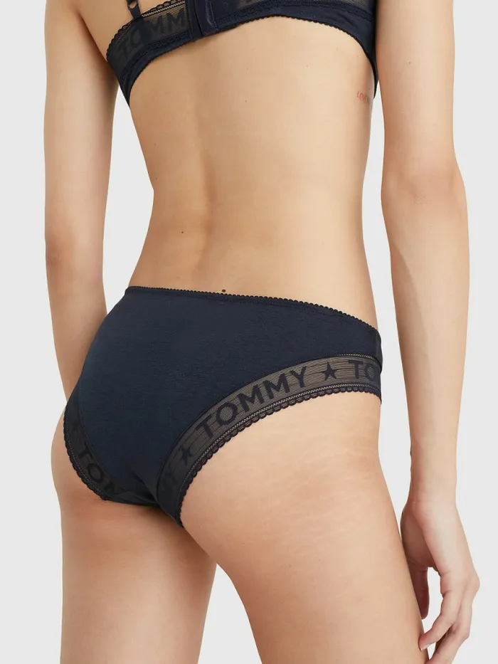 Tommy Hilfiger Logo Lace Briefs Desert Sky Womens Lingerie