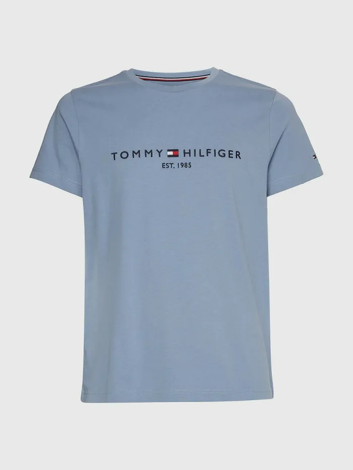Tommy Hilfiger Logo Print TShirt Daybreak Blue Mens TShirts Near Me