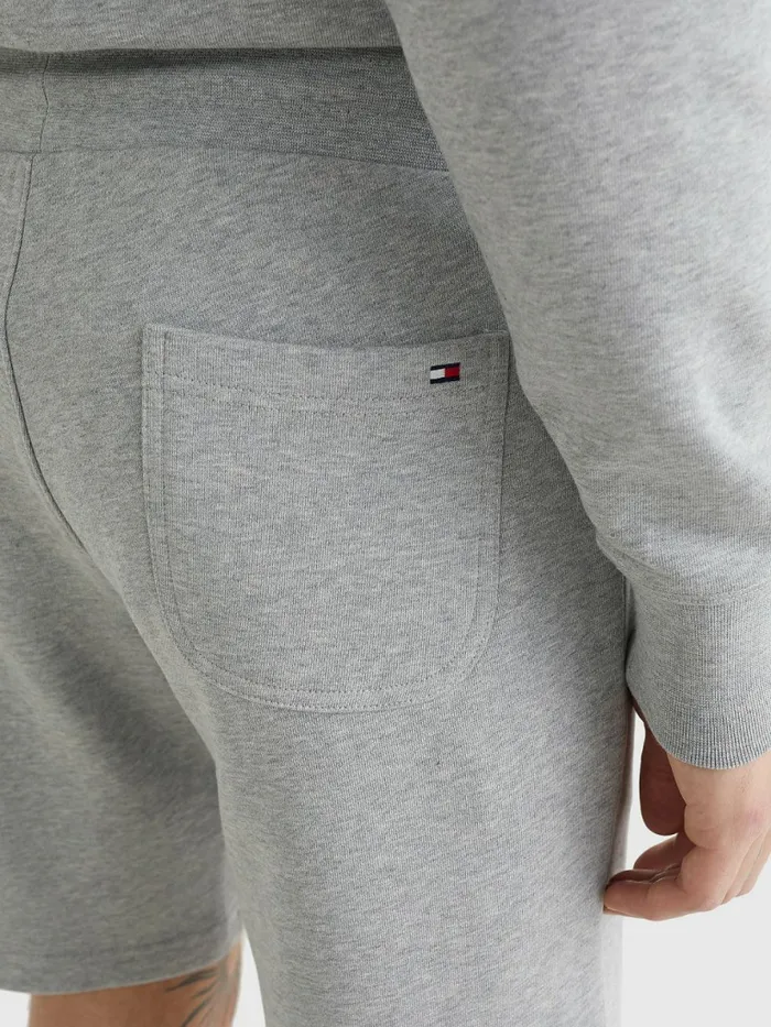 Tommy Hilfiger Logo Sweat Shorts Light Grey Heather Mens Shorts Fashion